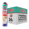 Akfix Thermcoat Fire Rated Spray Foam Insulation 480 sq ft (24x27.1 oz) - (R-Value 11.32/2 inch) Closed Cell Expanding Wide Sealant Thermal Insulation for Walls and Attic - Gun&Cleaner NOT Included