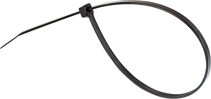 GTSE 8 Inch Black Zip Ties, 1,000 Bulk Pack, 50lb Strength, UV Resistant Strong Nylon Cable Ties, Self-Locking 8" Tie Wraps