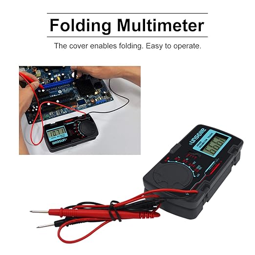 ALLOSUN-EM3081 Digital Multimeter/DMM/Multi Tester Amp/Ohm/Volt Meter/Diode and Continuity Test Pocket Size
