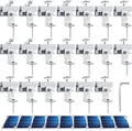 20 Pcs Solar Panel Mounting Brackets Kit for 1-9 Pieces Adjustable Aluminum Alloy Mounting Stand Support Photovoltaic Flat Pitched Roof Bracket for Slate, Tile, Cement, Wooden, Tin Roof