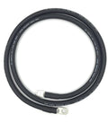 4 AWG Gauge Fully Assembled Battery Cables, 1-15ft Lengths, Positive or Negative Wire, Pure Copper Battery Replacement Cables, Solar Car Truck RV Camper (12ft - 5/16” Lugs, Single Black)