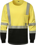 SKSAFETY FR Shirts for Men Long Sleeve, Welding Shirt 6oz Lightweight High Vis Fire Resistant Flame Retardant Shirt CAT2