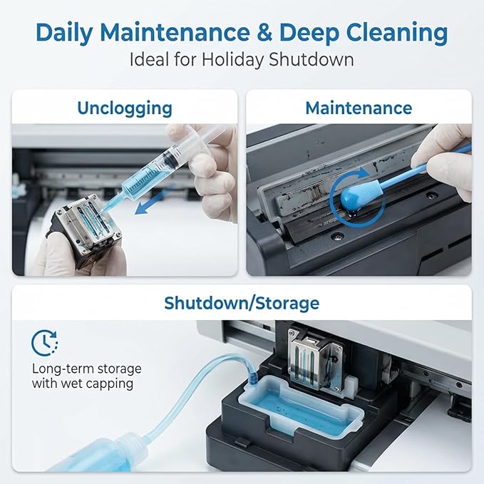 Eco Solvent Ink Cleaning Solution Printhead Cleaner Cleaning Liquid Use for Roland Mutoh Mimaki DX XP600 For Roland eco ink 500ML