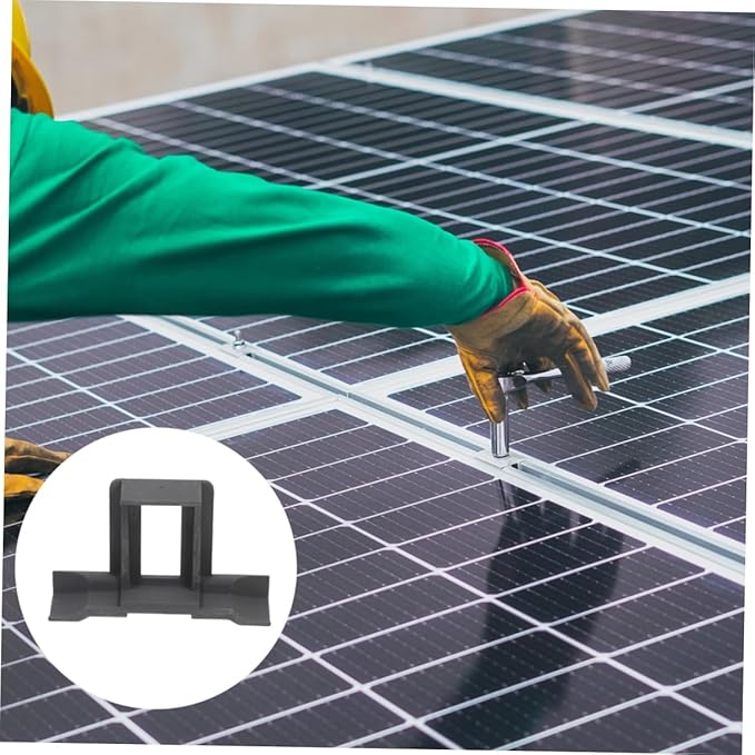 BESPORTBLE 12pcs Solar Panel Drain Clips for Photovoltaic Panels Water Guide Clamp for Outdoor Module Maintenance 40mm Sturdy Drainage Buckle
