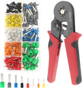 401PCS Ferrule Crimping Tool Kit, AWG23-7 Self-adjustable Ratchet Wire Crimping Tool Kit Crimper Plier Set with 400PCS Wire Terminals Crimping Connectors Wire End Ferrules Terminals