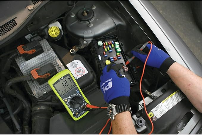 Performance Tool W2972 Automotive Digital Multimeter with Large LCD Display and UL Listed Probes for Standard Electrical Testing on Cars and Benches