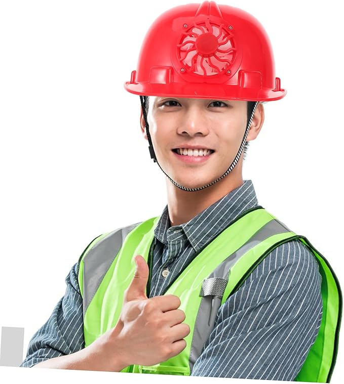 Solar-powered Fan Hard Hat for Construction Workers Cooling Helmet Breathable Design for Outdoor Work Protective Safety Cap for