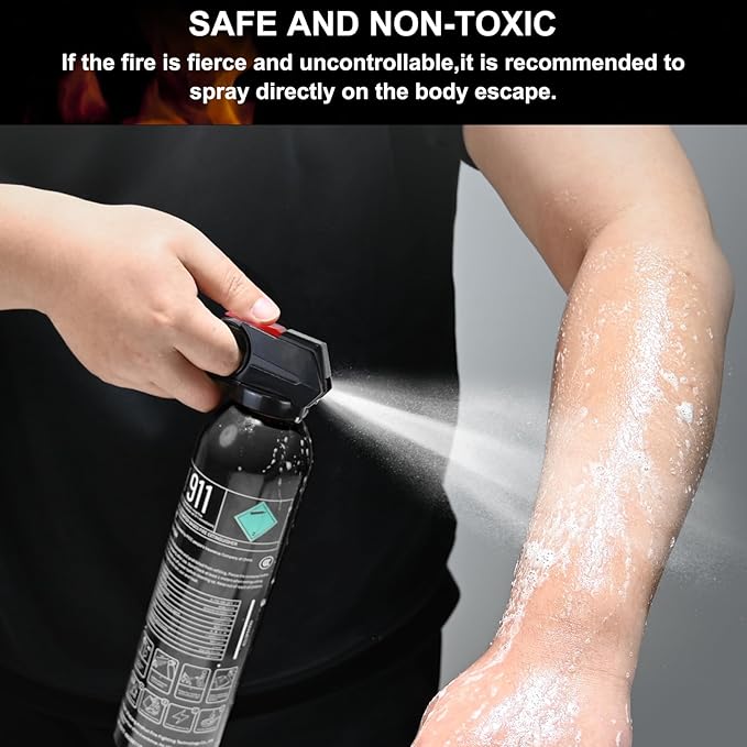 6Pack Fire Extinguisher for Home - 8 in 1 Portable A, B, C, K Fire Extinguishers with Mount, 620ml Emergency Survival Extinguisher for Vehicle, Car, Boat, Truck & Office, Versatile Fire Protection