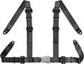Yakitoko Universal 4 point Safety Harness Set 2" Fits Go Kart,UTV,ATV,Racing Black