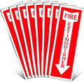 Tondiamo 8 Pack Fire Extinguisher Sign Rust Free Aluminum Reflective Signs 4 x12 Inch Laminated for Ultimate UV, Weather, Scratch, Water and Fade Resistance, Indoor and Outdoor(Reflective)