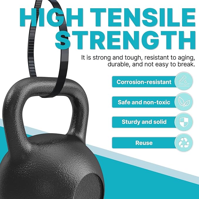 Cable Ties, Black, 0.2 inch*14 inch (5.2 mm x 350 mm), 1300-Pack: UV-Resistant, Long Cable Ties, Black, 28 kg Tensile Strength. Suitable for indoor and outdoor use, home, and office.