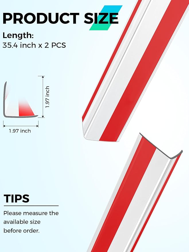 Edge Corner Protector Baby Proofing, Self-Adhesive Soft Strip Sharp Edge Protective Bumper Guards for Child Safety, Cabinet Door Desk Glass Table Bed Window Wall, Kitchen Countertop, 1.18INx3FT, Clear