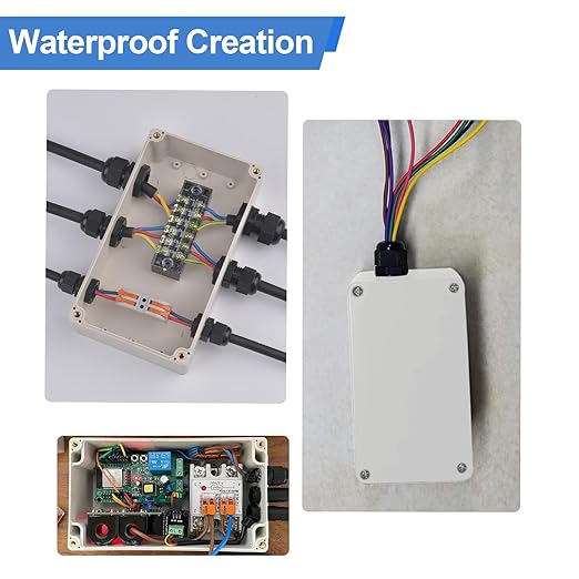 Plastic Junction Box, Nineleaf IP67 Plastic Electrical Project Case, Waterproof PVC Junction Box, Surface Mount Electrical Enclosure with Cover, 6.1x3.5x2.3Inch(157X88.5X60mm), White, 1 Pack