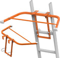 Ladder Stabilizer for Roof Gutter Guard ＆Wall,Extended Ladder Crane Stabilizer Accessory,Steel Ladder Stand-Off Wing Span/Wall Ladder Standoff with Non-Slip Rubber Bottom pad. (Orange-Steel)