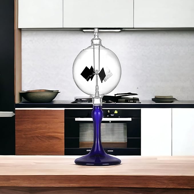 Medium Blue Solar Power Radiometer Crookes Spinning Vanes Glass Windmill Gift Home Desk Decoration M