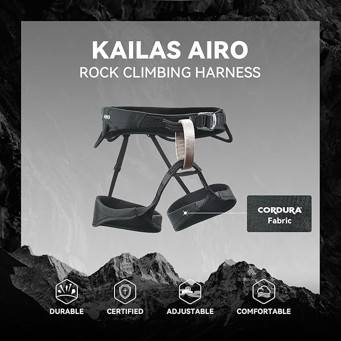 KAILAS Airo Rock Climbing Harness Men Roofing Harnesses Rescue Mountaineering Safety Belt Women Comfortable Lightweight