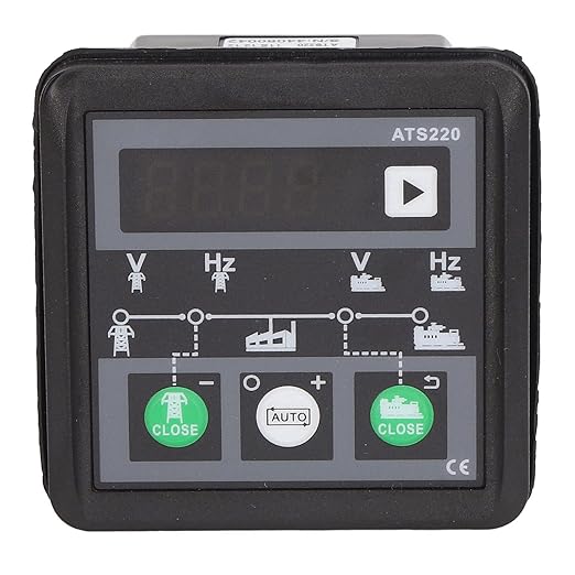 Automatic Transfer Switch ATS Controller IP54 LED Display 30-300V for Reliable Power Transfer and Generator Backup Systems