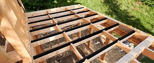 ADHES Deck Joist Tape, 6" x 50' Weather Resistance & Waterproof Butyl Joist Tape for Decking, Deck Flashing Tape Ideal for Wood Beams Roof, Outdoor Construction Use