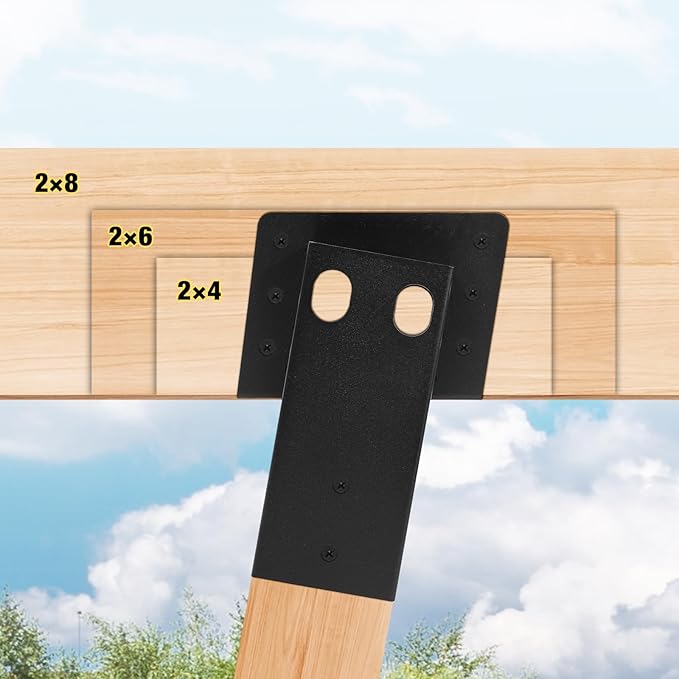Deer Stand Brackets,Outdoor 4"x 4" Compound Angle Brackets for Deer Stand Hunting Blinds Shooting Shack and Tree Houses