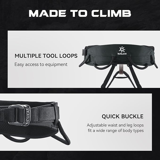 KAILAS Airo Rock Climbing Harness Men Roofing Harnesses Rescue Mountaineering Safety Belt Women Comfortable Lightweight