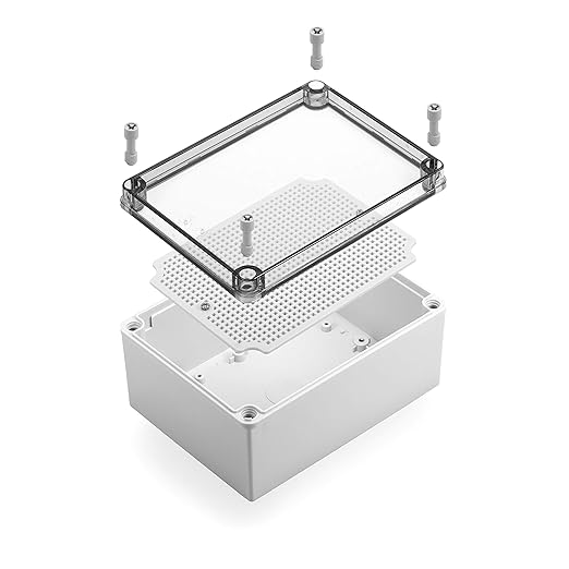QILIPSU Outdoor Junction Box IP67 Waterproof Project Box ABS Plastic Weatherproof Electrical Enclosure Clear Cover (6.9"x4.9"x3.9" CC)