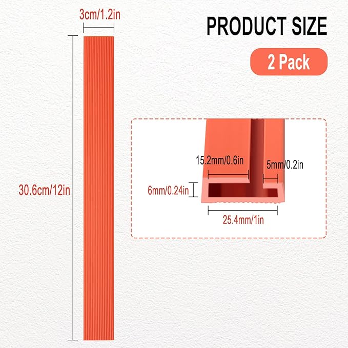 Ladder Stabilizer for Gutters and Roof, Anti-Slip Ladder Safety Covers with 1” Wide Offset “T” Profile, Ladder Gutter Protector with Strong Grip, Ladder Bumpers for Scratch Protection, 2 Pack