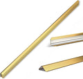 0.5x0.5x48 Inches 304 Stainless Steel Golden Wall Corner Guards (10-Pack) Heavy Duty Rounded Corner Protector, Smooth Folded Edge Design for Wall Protection (No adhesives