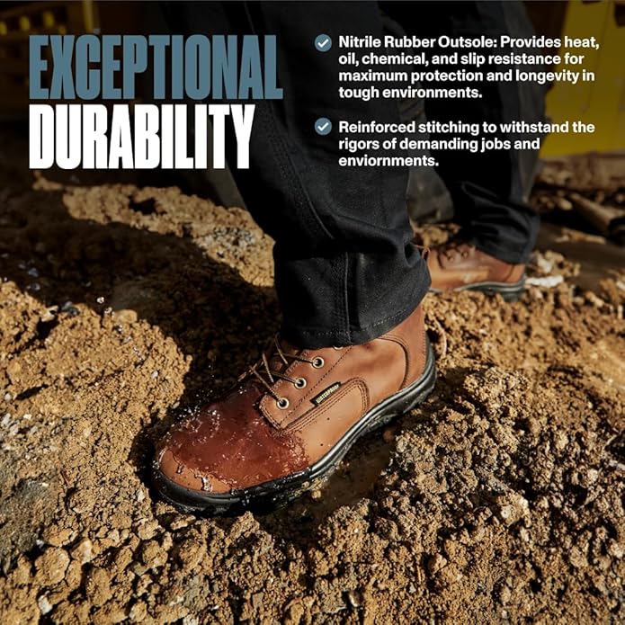 EVERBOOTS ULTRA DRY Men's Waterproof Hiking Work Boots, Lightweight Ultility Leather Shoes, Water Proof Tactical Military Outdoor Ankle Mens Boot for Construction, Roofing, Hunting, Winter Trails
