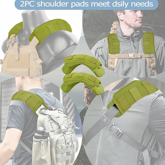 ZINMARK 2Pcs Thick Cushioned Shoulder Pads, Anti-Slip Design and Breathable Mesh Pads for Shoulder Strap,Soft and Comfortable