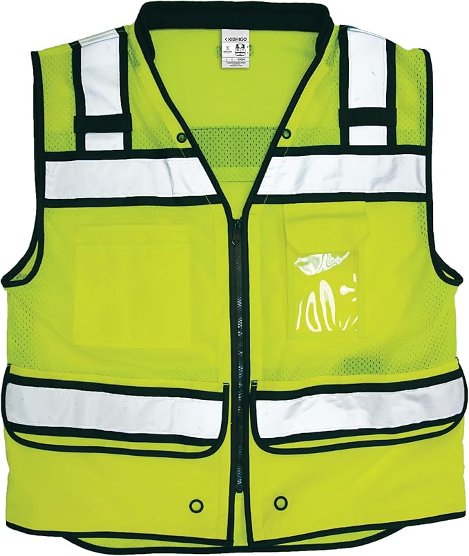 Kishigo Unisex High Visibility Reflective High Performance Surveyors Vest S5004