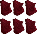 SHEVERCH 6 Pack Neck Gaiter Face Mask Sun Protection Cooling Bandana Face Cover Windproof Dustproof Neck Scarf
