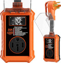 Rv Surge Protectors 50 Amp,16000 Joules Rv Circuit Analyzer with Waterproof Cover Safety Certification Led Display,Rv Voltage Protector for Camper, Travel Trailers (Orange, 50A)