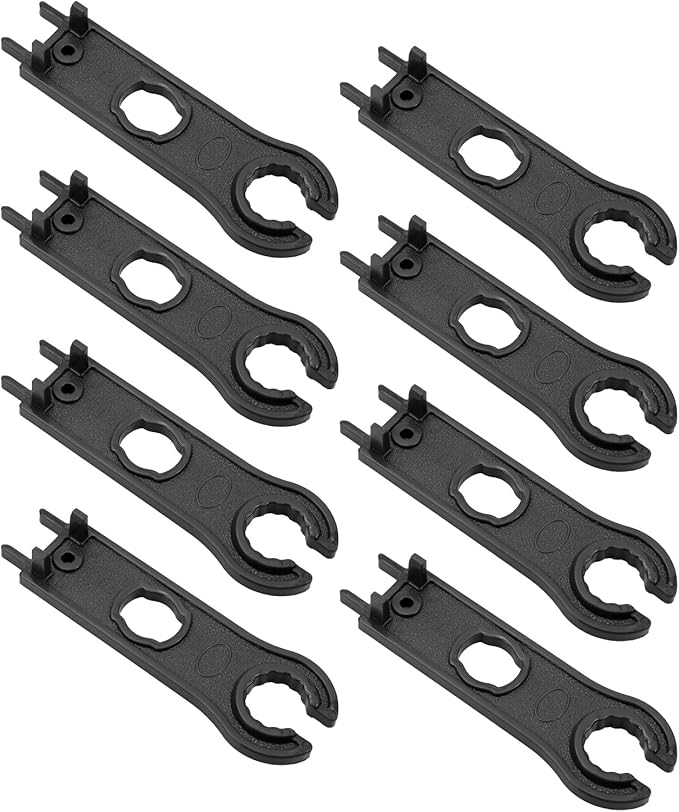 Wealrit 4 Pairs MC4 Solar Connector Tools Solar Spanner Wrenches Solar Disconnecting Tools Crimping Tools(Black)
