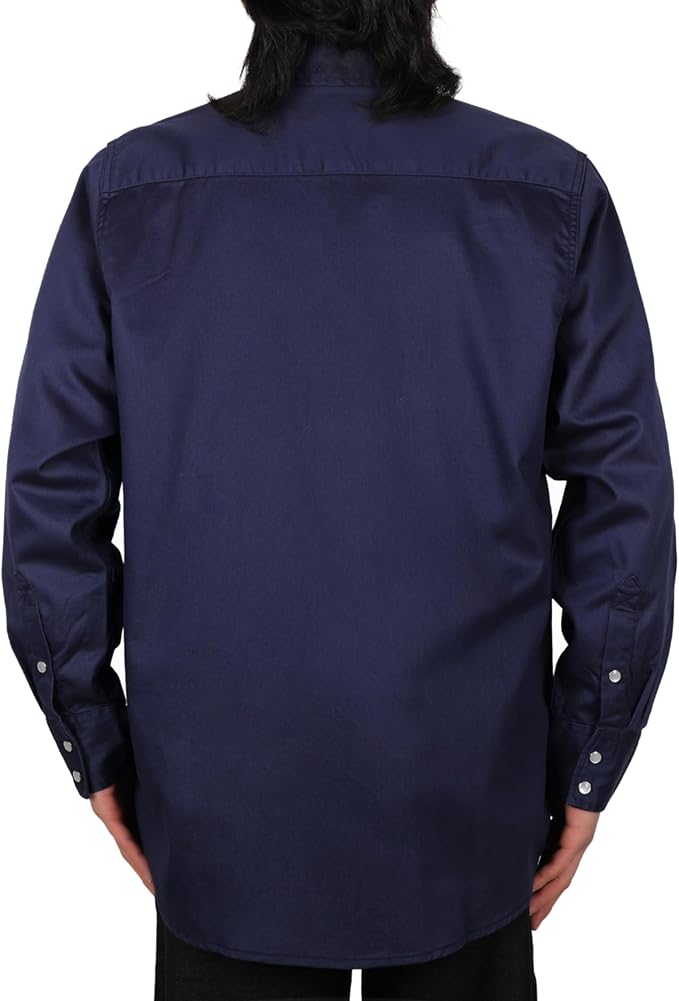VATRENUS FR Shirts for Men 6.5oz Button Down Flame Resistant 100% Cotton Men's Pre-Washed Fire Retardant Work Shirt