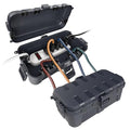 Flemoon [2 Pack] Outdoor Electrical Box Waterproof, Medium Weatherproof Electrical Box (11.5x5.2x4 inch) w/6 Cable Entry Ports, Extension Cord Cover for Power Strip, Timer, Plug, Holiday Light, Gray