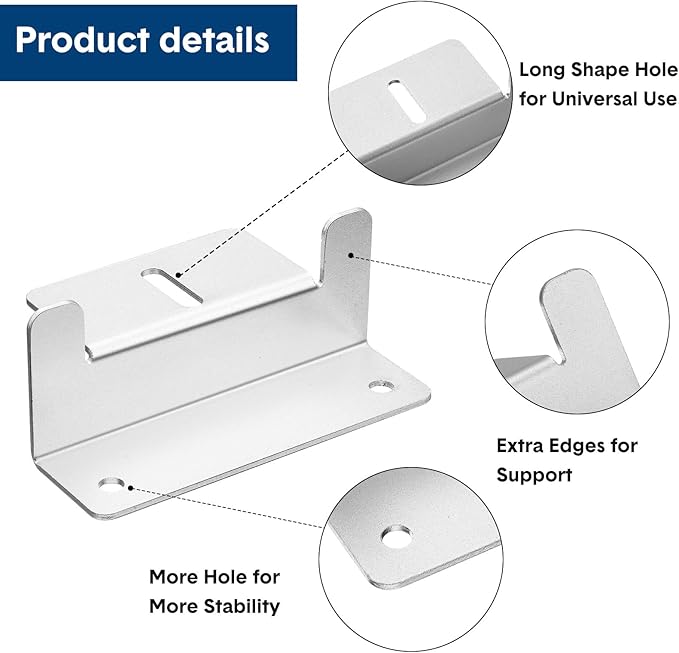 Konohan 10 Set Solar Panel Mounting Brackets Z Bracket Aluminum Solar Panel Mounting Brackets Kit with Nuts and Bolts for RV, Boat, Wall, Caravans, Yacht and Other Gird Installation