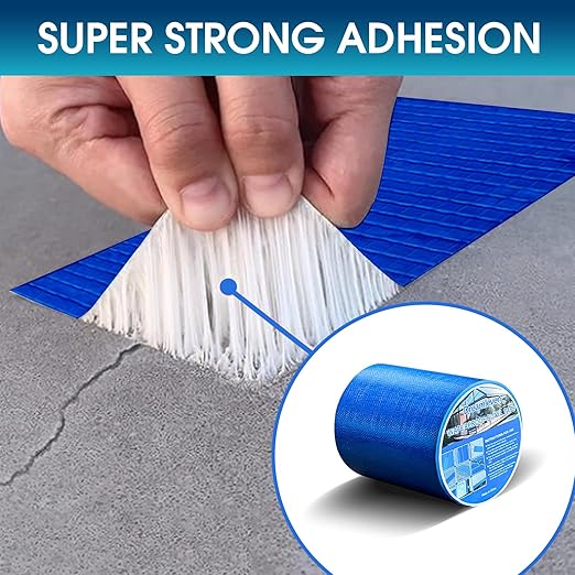 Blue Waterproof Butyl Tape for Solar Pool Cover Repair, Blue Duct Tape Heavy Duty Waterproof for Pool Liner Patch,Flex Seal Tape for RV Awning,Metal Roof,Vent,Boat Sealing,6" x16Ft