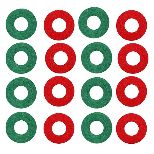 16 PCS Battery Terminal Anti-Corrosion Washers, 8 Red & 8 Green Extra Thick Fiber Gaskets - Prevent Acid Leak Damage, Universal Fit for Car, Truck, Boat 6V & 12V Batteries