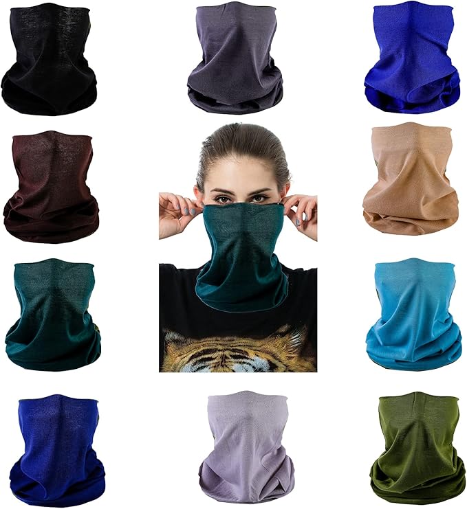 Neck Gaiter Masks Tube Scarf,Seamless Bandanas Buffs Gators,Ourdoor Face Mask Face Covering Multi Headwear