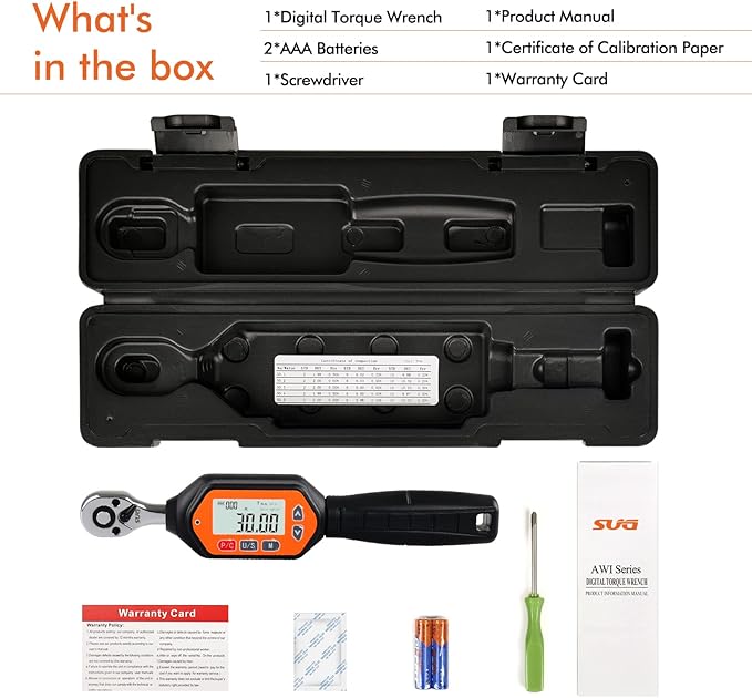 Mini Digital Torque Wrench - 1/4-inch Drive with Buzzer & LED, 0.9-30 Nm, High-Precision Electronic Tool for Bike & Car Repairs, Calibrated for Reliability