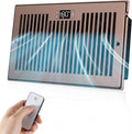 Quiet Register Booster Fan Fits 6" x 10" Register Holes, 10-Speed Smart Heating Cooling AC Vent Fan with Remote Control and Thermostat Control - Bronze