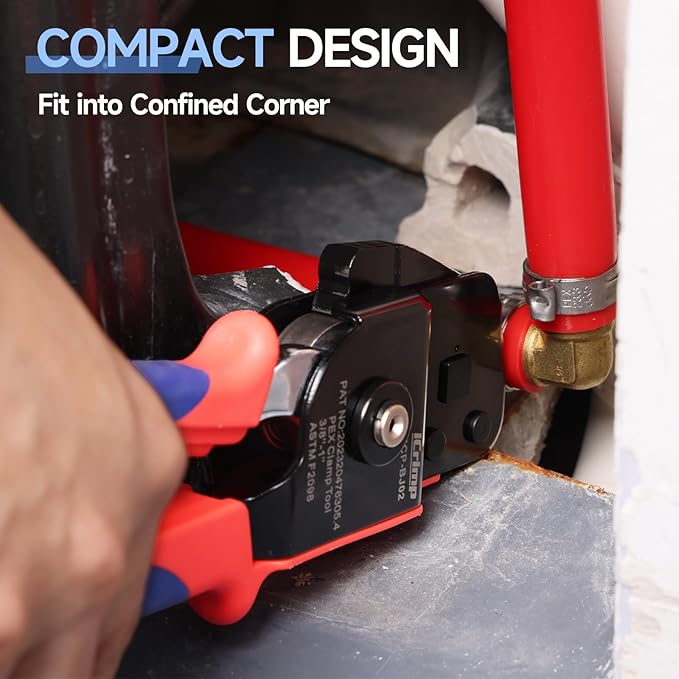 iCrimp One-Hand PEX Pipe Cinch Tool meet ASTM F2098 Standard clamps, Crimping Tool for 3/8-1 inch Clamp Rings