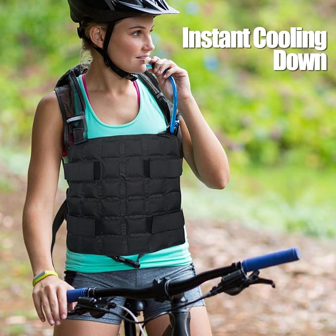 MR.ICE Cooling Vest for Men & Women - Adjustable Ice Vest for Motorcycle, Workers, Sports, Outdoor, Heat Relief
