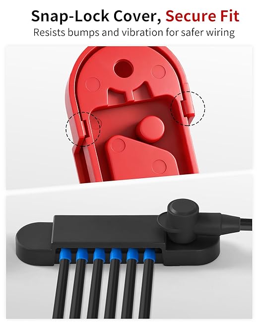 Bus Bar 12V 150A Power Distribution Block, 1/4 in Stud Terminal Buss Bar, Premium Power Junction Block for Solar Battery Wiring, Marine, Boat & Automotive