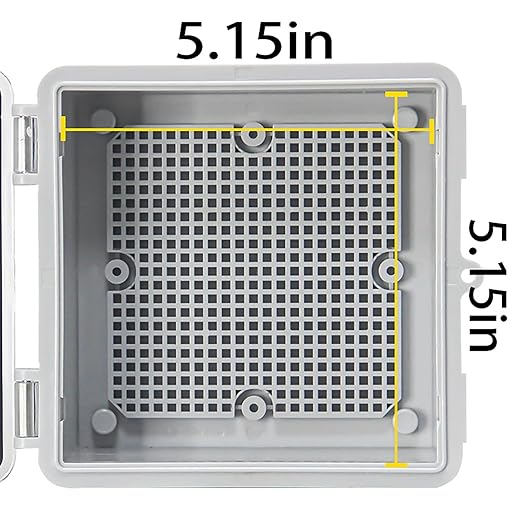 Electrical Junction Box Waterproof Electrical Box Outdoor with Mounting Plate, Plastic Snap Latch Hinged Dustproof and Suitable for Indoor and Outdoor Wiring Projects Clear 5.9"x5.9"x3.5"