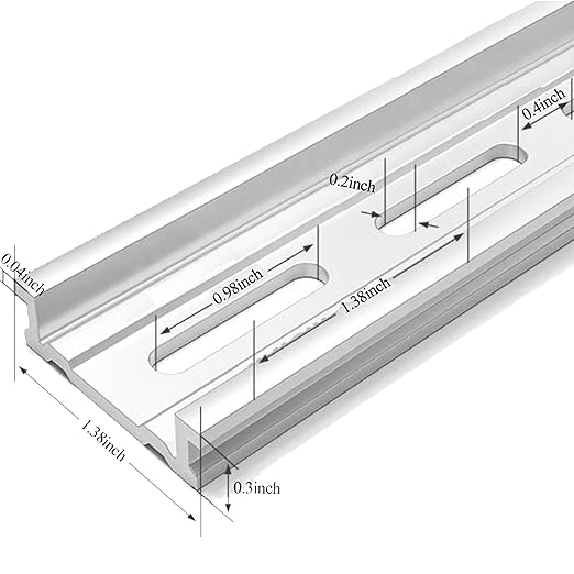 10 Pieces 6" Aluminum DIN Rails,RoHS Standard Slotted DIN Rail,with Extra Screws for Hardware Components Mounting (6inch)