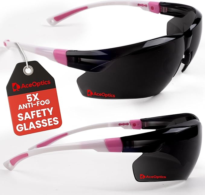 Safety Glasses – ANSI Z87 Certified, 5X Anti-Fog ClearShield™ Lenses with Premium Hard Case & Accessory Bundle