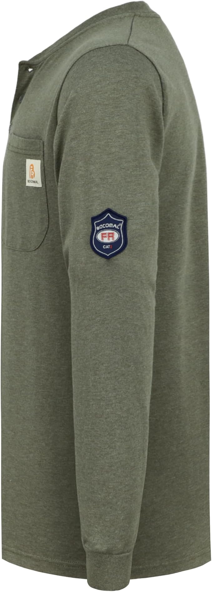 BOCOMAL FR Shirts Flame Resistant Shirt 5.5oz 100% Cotton Light Weight CAT2 Fire Retardant Henley Shirts