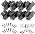 Solar Panel Mounting Z Brackets, Lightweight Aluminum Corrosion-Free Mounting Brackets, for RVs, Trailers, Boats, Yachts, Wall and Other Off Gird Roof Installation, 1 Set of 8 Units, Black