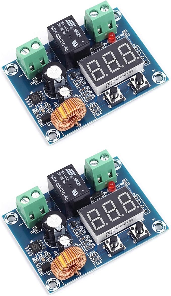 2pcs 12V-36V DC Voltage Protection Module Digital Low Voltage Protector Disconnect Switch Over Discharge Protection Module